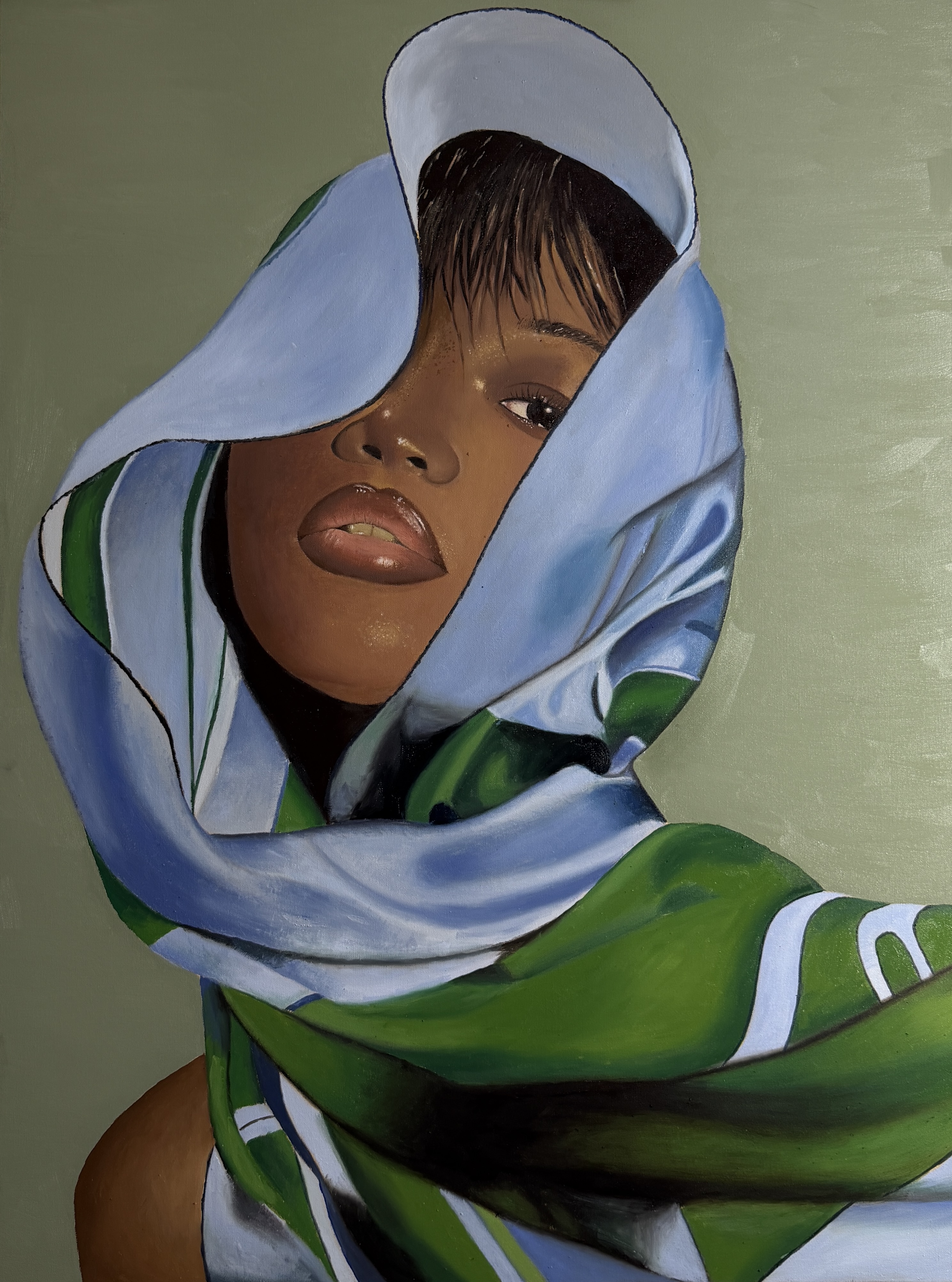 “Essence” original oil painting on canvas by Blessing Chidera